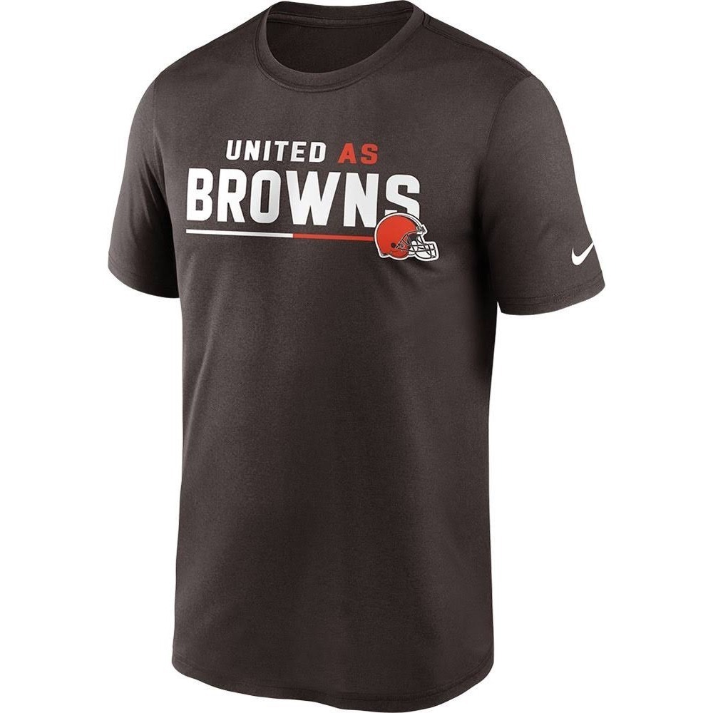 New Nike Cleveland Browns Mens Football Dri-fit Shirt Size Medium Brown Orange